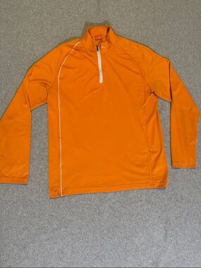 Puma Men’s L Bright Orange Quarter-Zip Golf Performance Jacket